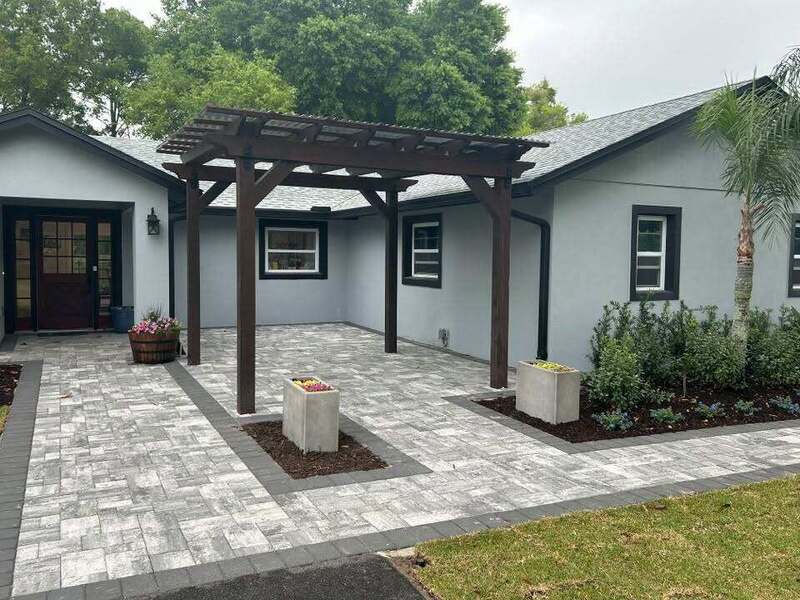 Paver patio installation by New Horizon Outdoor Services