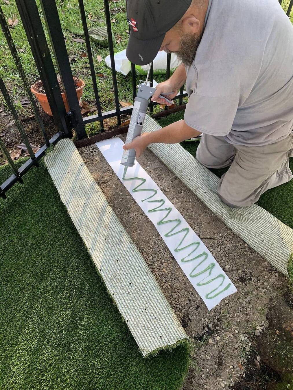 Artificial turf installation