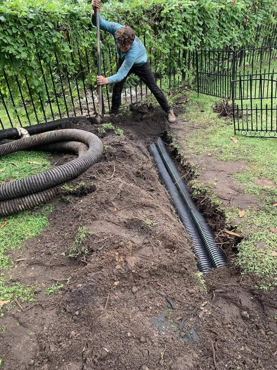 Drainage system installation